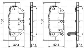 Resim BOSCH 0986495393 | Fren Balata Arka 15-Egea 