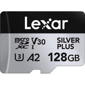 Resim Lexar 128 GB Silver Plus 205 MB/s 4K V30 Uhsı Micro SD Hafıza Kartı 
