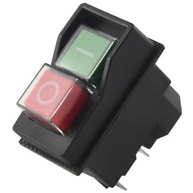 Resim Su Geçirmez Elektromanyetik Basmalı Düğme Anahtarı 5 Pin Kjd17 220-240v Bobin Manyetik Güvenlik Anahtarları 