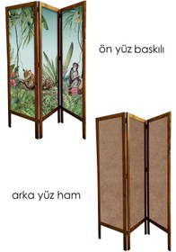 Resim Modacanvas Masif Ahşap Paravan 