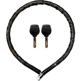 Resim Asa Store Yuma YM-752 Motorsiklet Kilidi Anahtarlı Körüklü Siyah ( Boy : 120CM-ÇAP : 22MM ) 