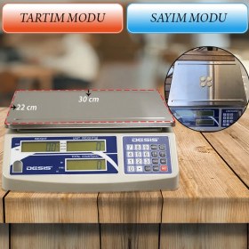 Resim Desis H2C-15 Elektronik Sayıcı Terazi 15 Kg / 0.5 Gr (Hassas Terazi) 