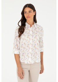 Resim U.s. Polo Assn. Kadın Haki Gömlek Desenli 50280965-vr027 Haki 