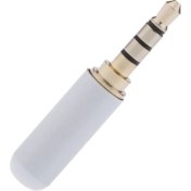 Resim Prettyia 3.5mm 1/8 '' Trrs 4 Kutuplu Erkek Tak A / V Lehim Konnektörü, Beyaz Beyaz (Yurt Dışından) 