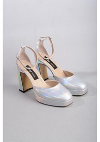 Resim Seç 8249 Platformlu Topuklu Kadın Ayakkabı Topuk: 9,5 Cm Platform: 2 Cm Gümüş - 37 Gümüş 