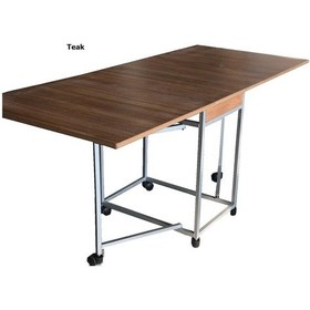 Resim Leylekmobilya Katlanır 10 Kişilik Montajı Yapılmış Ahşap Yemek Masası 