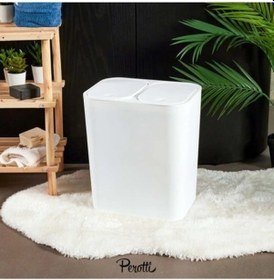 Resim Perotti 13254 Mılton White 15 Lt Çöp Kovası Beyaz 