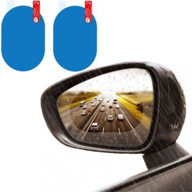 Resim Coverzone 2 Adet 10x15 Cm Araba Aynası Yağmur Kaydırıcı Buğu Buhar Toz Önleyici Oto Ayna Filmleri 