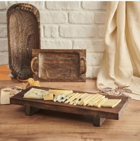 Resim Bambum Bamira Ayaklı Dikdörtgen Küçük Sunum Tepsisi B1630 