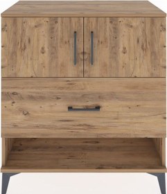 Resim Hyperion Şifonyer 2 Raflı Tek Çekmeceli 2 Kapaklı 88x44x96 Ça... Çam 