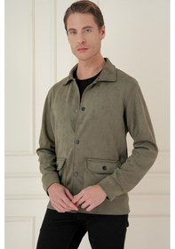 Resim Efor Comfort Fit Mono Yaka Kapaklı Cep Casual Haki Ceket C 699 Haki 