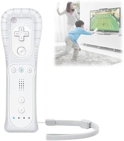 Resim Nizirioo Wii Controller Wii uzaktan kumandalar: Kablosuz uzaktan kumanda, beyaz, Gamepad kumandası uyumlu, silikon kılıflı Wii Controller Wii/WiiU konsolu için Wii uzaktan kumanda 