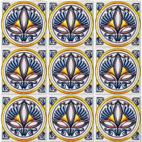 Resim Can Seramik 10*10 Cm Cç-50 Kütahya Çini Karo ( 5'li 1 Paket ) 