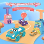 Resim Çocuklar için Balonlu Araba Fırlatıcı Oyuncak - Renkli Balonlarla Şişirilebilir El-Powered Araç, Okul Öncesi Bilim ve Aerodinamik Öğrenme, Doğum Günü Partisi Malzemeleri ve Eğitici Hediyeler için Karışık Renkler, Balon Aksesuarları, Eğlenceli Tasarım, Dayanıklı Yapı 