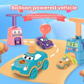 Resim Çocuklar için Balonlu Araba Fırlatıcı Oyuncak - Renkli Balonlarla Şişirilebilir El-Powered Araç, Okul Öncesi Bilim ve Aerodinamik Öğrenme, Doğum Günü Partisi Malzemeleri ve Eğitici Hediyeler için Karışık Renkler, Balon Aksesuarları, Eğlenceli Tasarım, Dayanıklı Yapı 