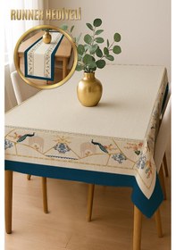 Resim Şık Dokulu Leke Tutmaz Masa Örtüsü Msrt007 Renkli 