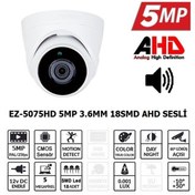 Resim EZCOOL Ez-5075hd 5mp 3.6mm Lens Ahd Dome Kamera 