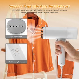 Resim Katlanabilir El Tipi Seyahat Dikey Buharlı Ütü 1200W, Hafif ve Taşınabilir 