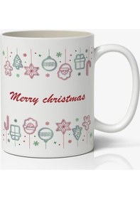 Resim Yılbaşı Temalı Kupa Bardak Baskılı Kahve Kupa Bardak Model 25 