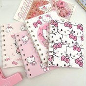 Resim 1 Adet Hello Kitty Spiral Defter Karikatür Kalınlaştırılmış Kitap Yüksek Görünüm Ucuz Sevimli Ödev Kırtasiye Rastgele Renk 