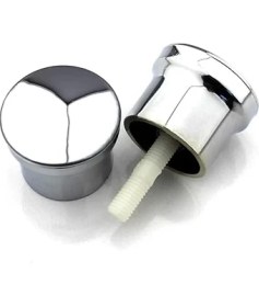 Resim 2 Takım Duşakabin Kulpu 2 Kapaklık Duşakabin Kulp Krom 2 Iç 2 Dış Çift Kapak Topuz Kulp 