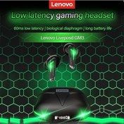 Resim Maoyaya Lenovo Gm3 Kulak İçi Kulaklık, Bluetooth 5.0 Oyuncu Ses Kalitesi 