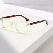 Resim KADINLAR VE AYNI BOHEMİ KARE ÇERÇEVE TR MODA AYAKLARI - Şeffaf Lensler, Metal Kollar, Zarif Beyaz ve Kahverengi Kaplumbağa Desen, Şık Günlük Gözlükler, Kumaş Dahil, Moda Gözlükler, Günlük Kullanım İçin Dayanıklı Gözlükler 