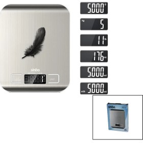 Resim Feifei Mutfak Tartısı Terazi Inox LCD Ekran 5kg/1gr 