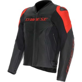Resim Daınese Ceket Racıng 5 Leather Blk Blk Red Fluo 