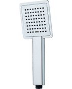 Resim T-May Banyo Çam Ince Kare El Duş Seti Başlığı Tasarruflu Krom 