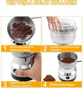 Resim CARNIVAL LAND Mini Elektrikli Kahve Öğütücü 4 bıçaklı Kahve Çekirdeği Öğütücü ve Baharat Öğütücü 