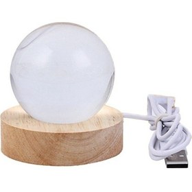 Resim Szypzstore Kristal Top Gece Lambası Tabanı İle Led Masa Lambası Işıklı Yıldız Galaxy Usb Güç Sıcak Gece Lambası Güneş Sistemi Çocuk Için Znemxm Beyaz 