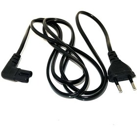 Resim 1.5 Metre L Uçlu Teyp Fişi C7 Power Güç Kablosu 1.5m 2x0.75 Enerj 