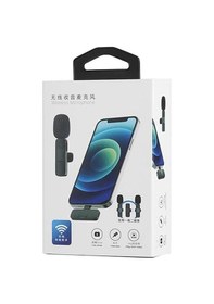 Resim 2in1 Kablosuz Yaka Mikrofonu Type-c Mini Mikrofon 