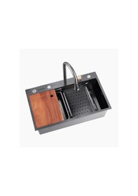Resim Krome Teknolojik Akıllı Eviye Seti Kombine Basic Nano Siyah Krm1010-Bl 