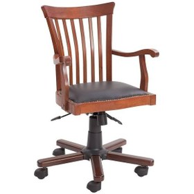 Resim Masifart_Mobilya Masifart 7117 Çalışma Koltuğu Amortisörlü Açık Ceviz Eskitme 