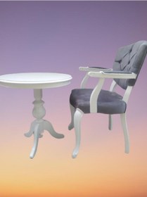 Resim Bengimobilya Fiskos-Berjer Sandalye Kelebek Model Parlak Beyaz Babyface Kapito (495733693) Lila 