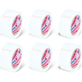 Resim 45 mm x 100 mt Beyaz Koli Bandı 6 Adet 