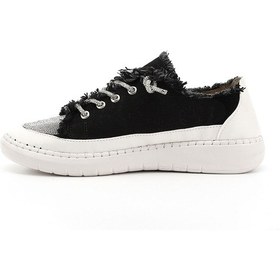 Resim Gönderi(R) Gönderi R Siyah Kot Triko Taşlı Comfort Dolgu Taban Sneaker Siyah 