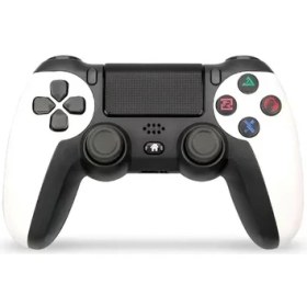 Resim Papajack Beyaz-Kablosuz Denetleyici Ps4 Gamepad Için Ps4 Komut El Joystick Playstation 4 Için Uzaktan Kumanda Oyun Pedi LED Işık Burcu (Yurt Dışından) 