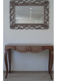 Resim Dresuar AVANGART ASLAN Model Kayın Parlak eskitme GRİ ayak MDF tabla CNC nakış Çerçeve ayna Elyapım Gri 