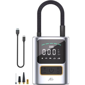 Resim Ally ST-5528 Dijital Basınç Göstergeli Oto Lastik Şişirme Pompası Hava Kompresörü GRI 