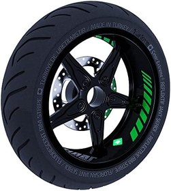 Resim Moto Rider 4'lü Sticker Seti Orman Yeşili İç Dış Jant Şeridi Kask ve Çamurluk 