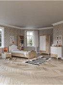 Resim Baby Darling Mdf Zebra Çocuk Odası 5 Parça Set Ahşap Meşe Renk %100 Mdf 