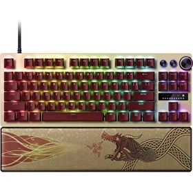 Resim Razer Huntsman V3 Pro Tenkeyless CS2 Dragon Lore Edition %80 Gen-2 Switch Hall Effect RGB Mekanik Gaming Klavye 