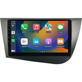 Resim Carvocal Seat Leon (2005-2012) Android 14 Multimedya Carplay 10 Inch 4 GB Ram / 64 GB Hafıza CRV-4580LXD 