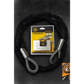 Resim Vi Caro Motorsiklet 14 mm 2.5 Metre Çelik Halat Motorsiklet Zincir Kilit Scooter Kilidi Motor Kilidi 