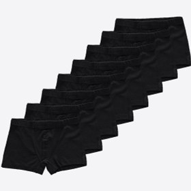 Resim Malabadi Erkek Çocuk Siyah 8'li Paket Pamuk Elastan Boxer 8m209 