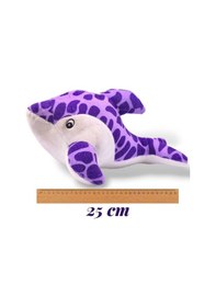 Resim Sevimli Peluş Yunus Balığı 25 Cm Oyuncak Uyku Arkadaşı Hediyelik Dekorasyon Mor 