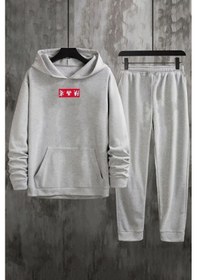 Resim Uyguntarz Unisex Chinesebox Baskılı Eşofman Takımı Gri 